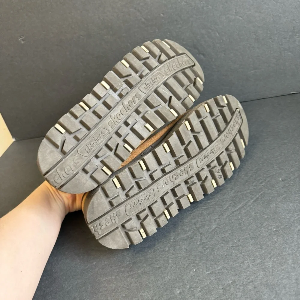 Y2K Sketchers Jammers Shoes Plarform Chunky Lug Sole Boots Vintage Suede Size 9